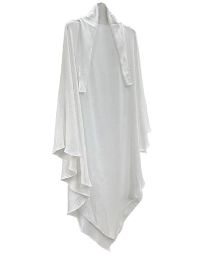 Zofocy Muslim woman's pure color hijab dress