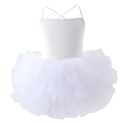 KARETT Girls Ballet Tutu Dress for Toddlers, V-Neck Leotard Outfit, Ages 1-7