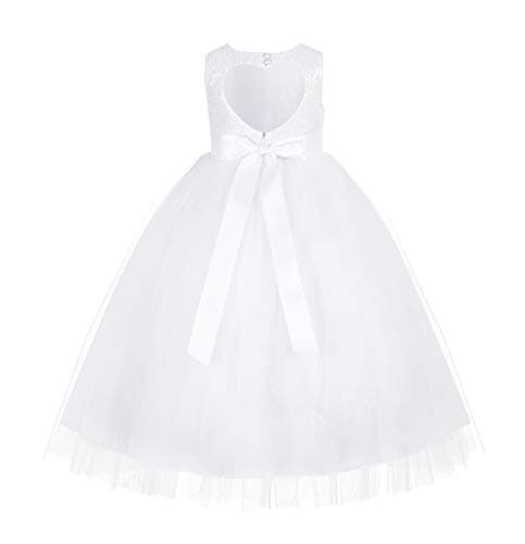 ekidsbridal Heart Cutout Sequin Flower Girl Dress