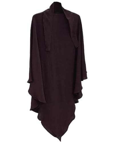 Zofocy Muslim woman's pure color hijab dress