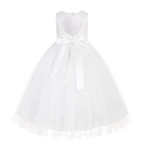 ekidsbridal Heart Cutout Sequin Flower Girl Dress