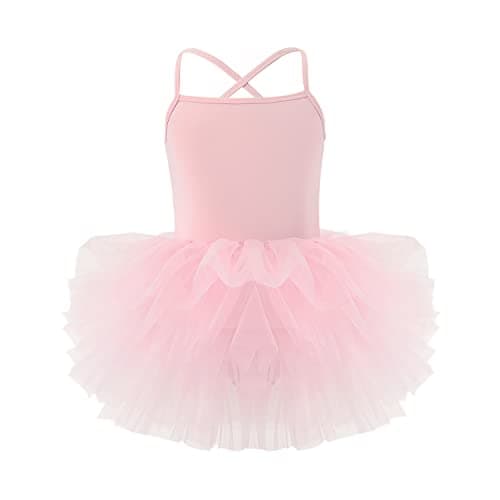 KARETT Girls Ballet Tutu Dress for Toddlers, V-Neck Leotard Outfit, Ages 1-7