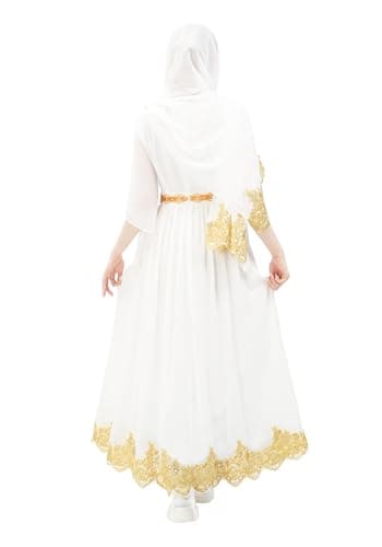 DAZCOS Long Muslim Abaya Kaftan Dress with Hijab Farasha