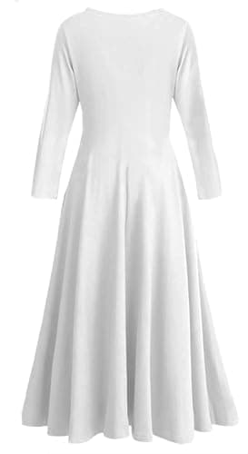 ORIDOOR Girls' Metallic Gold Liturgical Dance Dress for Worship