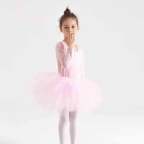 Tutu.kk Girls' 4-Layer Ballet Tutu Leotard (12 Months - 7 Years)