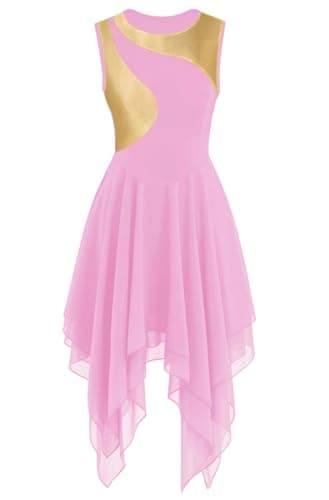 YrsZX Women's Praise Dance Dress & Flowy Skirt for Worship Costumes
