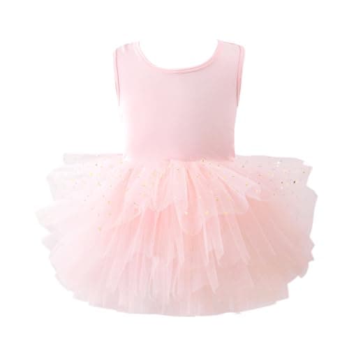 Tutu.kk Girls' 4-Layer Ballet Tutu Leotard (12 Months - 7 Years)