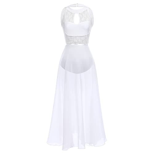 ODASDO Women's Lyrical Dance LEOTARD & Flowy Skirt 2pcs Outfit