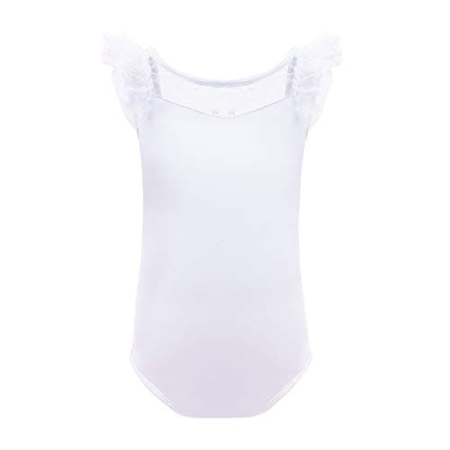 Girls' Dance Leotard with Tutu Skirt and Back Bow - Classic Ballet and Gymnastics Outfit