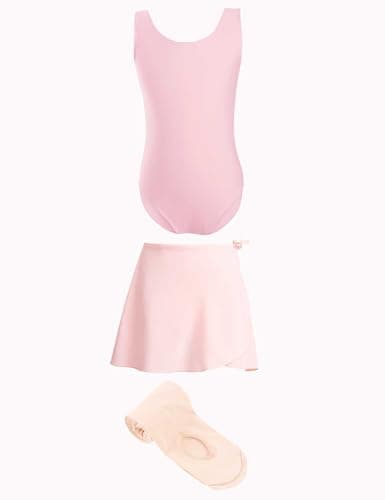 Daydance Girls' 3-in-1 Dance Set: Lined Spandex Leotards with Removable Skirts and Tights