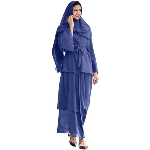 ODASDO Chiffon Abaya Dress for Muslim Women