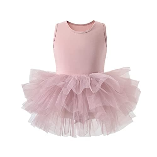 Tutu.kk Girls' 4-Layer Ballet Tutu Leotard (12 Months - 7 Years)