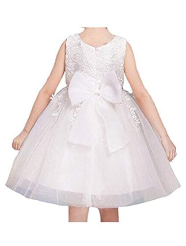 Mallimoda Girl's Lace Tulle Flower Wedding Dress