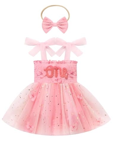 IMEKIS Boho Strawberry Romper Tulle Dress & Headband for Baby Girls Summer Photo Shoot