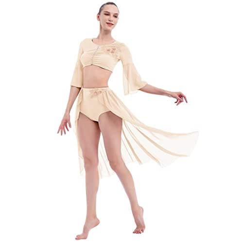 ODASDO Women's Lyrical Dance Two-Piece Outfit