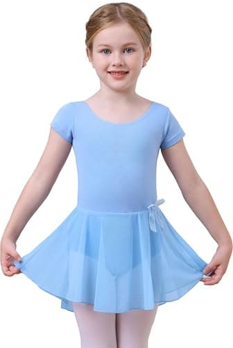 MdnMd Ballet Leotards with Skirt for Toddler Girls