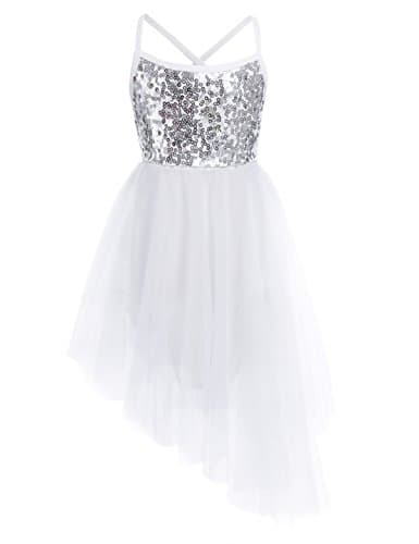 Girls Sequined Ballet Tutu Dress Leotard for Ballerinas