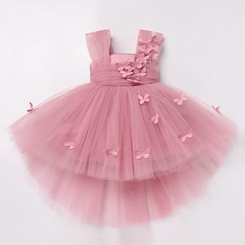 IDOPIP High-Low Tutu Dress for Toddler Princess Birthday Party