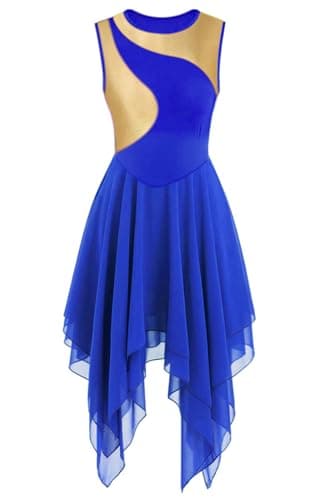 YrsZX Women's Praise Dance Dress & Flowy Skirt for Worship Costumes