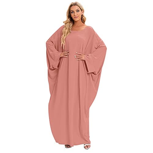IWEMEK Women's Muslim One-Piece Ramadan Abaya Dress