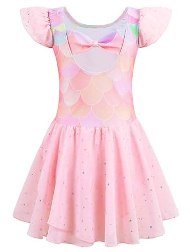 Mecceos Girls' Ballet Leotards - Short/Long Sleeve Skirts