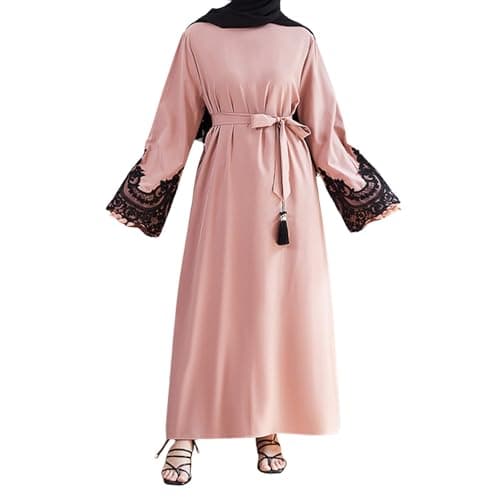 KUIOLYPOER Women's Pakistani Kaftan Abaya, Muslim Dress for Prayer and Dubai Outfits