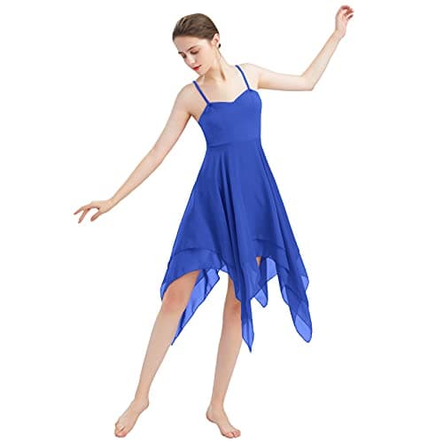 AFAVOM Flowy Chiffon Dance Dress for Women Contemporary Lyrical Costumes
