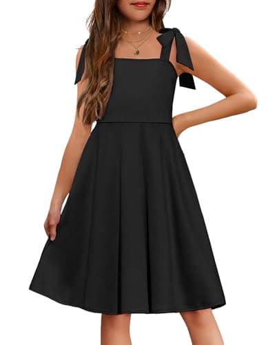 Arshiner Girls' Summer Swing Formal Party Dresses with Pockets 6-11 Years