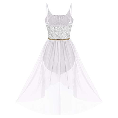 Sparkly Spaghetti Strap High Low Dance Dress for Women