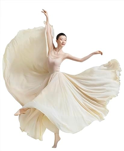 Z&X Women's Gradient Chiffon Dance Skirt for Modern Ballet Performance