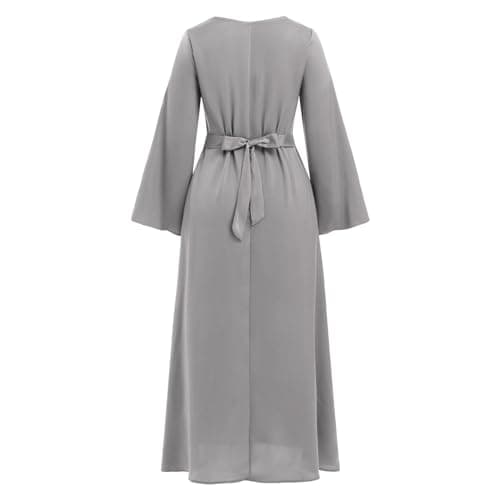 Women Muslim Long Sleeve Kaftan Dress