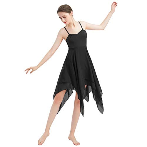 AFAVOM Flowy Chiffon Dance Dress for Women Contemporary Lyrical Costumes