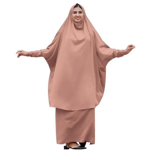 IWEMEK Muslim Women's Chiffon Abaya Dress Set