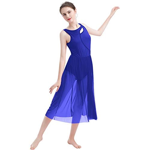 Lyrical Dance Costumes for Women: Mesh Tulle Maxi Dress XS-XL