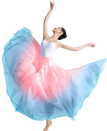 ORIDOOR Graduated Color 35" Lyrical Dance Skirt for Women