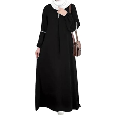 KUIOLYPOER Women's Pakistani Kaftan Abaya, Muslim Dress for Prayer and Dubai Outfits