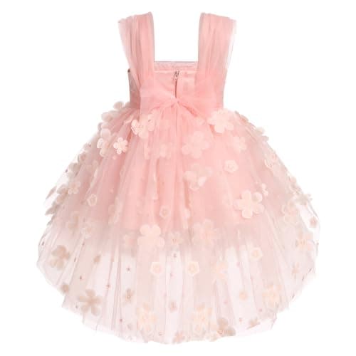 IDOPIP High-Low Tutu Dress for Toddler Princess Birthday Party