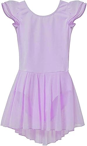 MdnMd Ballet Leotard with Skirt for Toddler Girls