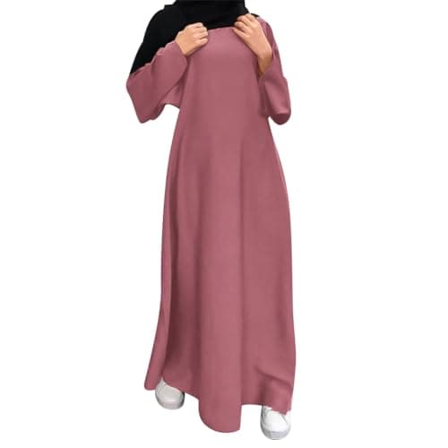 Women Muslim Long Sleeve Kaftan Dress