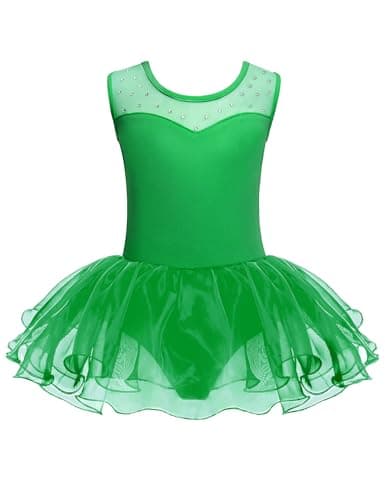 Zaclotre Sparkly Ballet Leotard Tutu Dance Costume for Girls