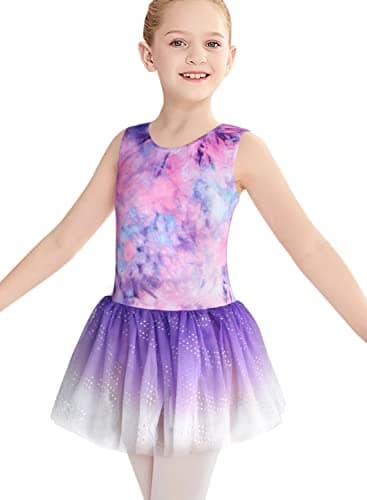 Belovance Girls Gymnastics Skirted Leotards Ballet Tutu