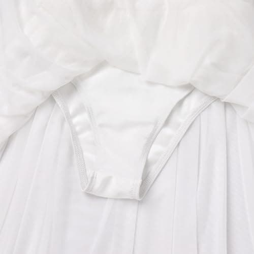 IBAKOM Chiffon Sequin Off-Shoulder Ballet Dress for Girl