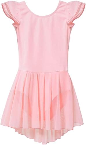 MdnMd Ballet Leotard with Skirt for Toddler Girls