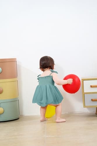 TITKKOP Baby Girl 1st Birthday Tulle Romper Sleeveless Bodysuit Cake Smash Outfits