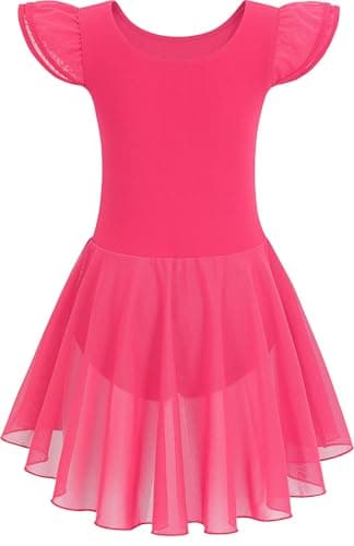 MdnMd Ballet Leotard with Skirt for Toddler Girls