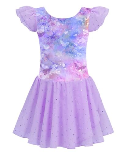 MdnMd Ballet Leotard with Skirt for Toddler Girls
