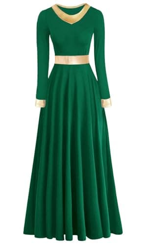 ORIDOOR Women's Modern Worship Liturgical Dance Dress Full Length Church Robe