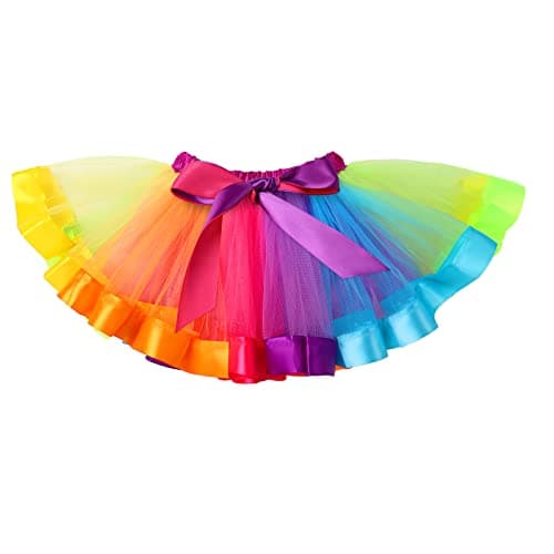 ODASDO Rainbow Tutu Birthday Outfit for Baby Girls