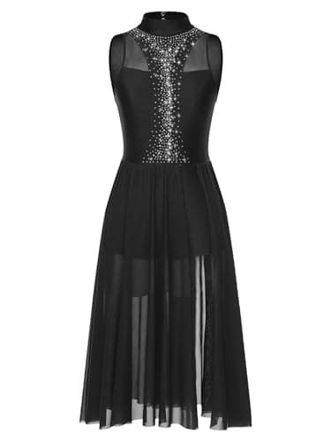 Women's Lyrical Dance Costume Mesh Flowy Dress