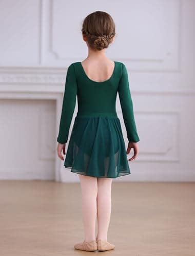 Mecceos Girls' Ballet Leotard Combo with Skirt & Tights